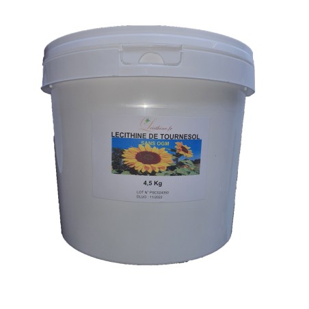 LECITHINE DE TOURNESOL CONVENTIONNELLE SANS OGM EN SEAU DE 4,5 KG